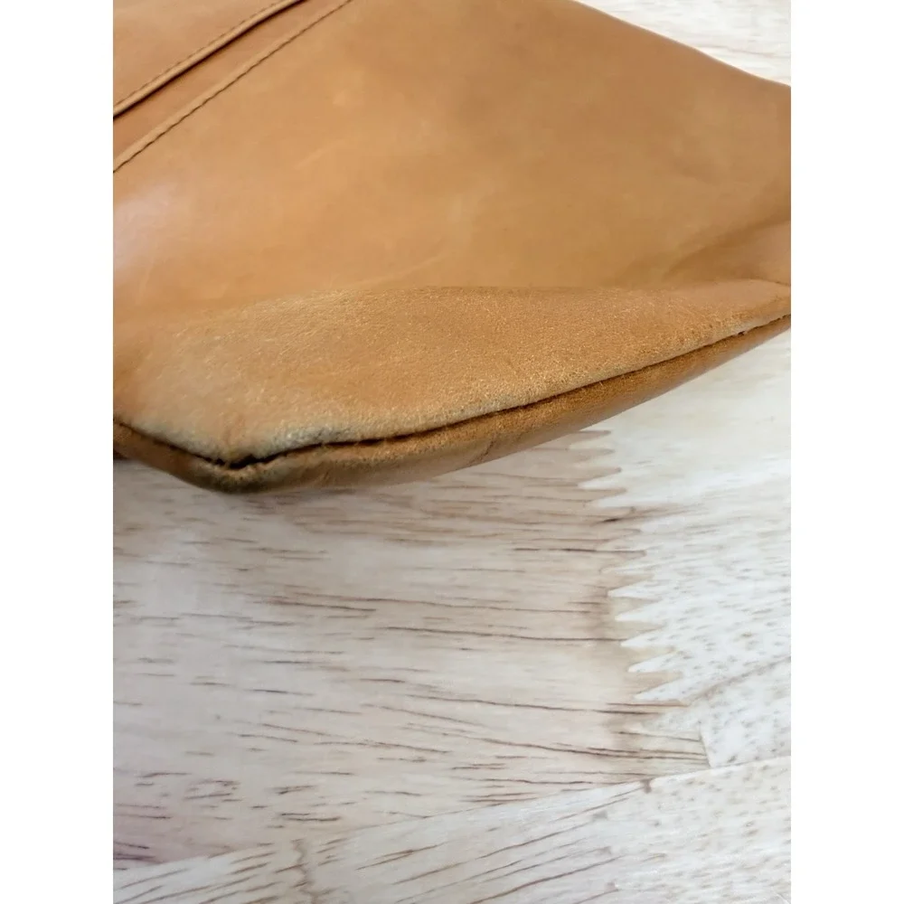 Hobo‎ International Leather Crossbody Bag Teal Tan Colorblock Slim #13
